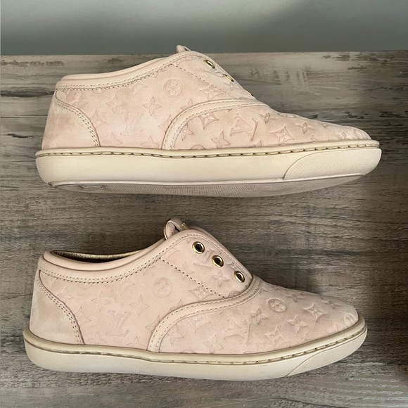 Louis Vuitton monogram leather pink kids girls shoes sneakers size EU 27 - Picture 7 of 10